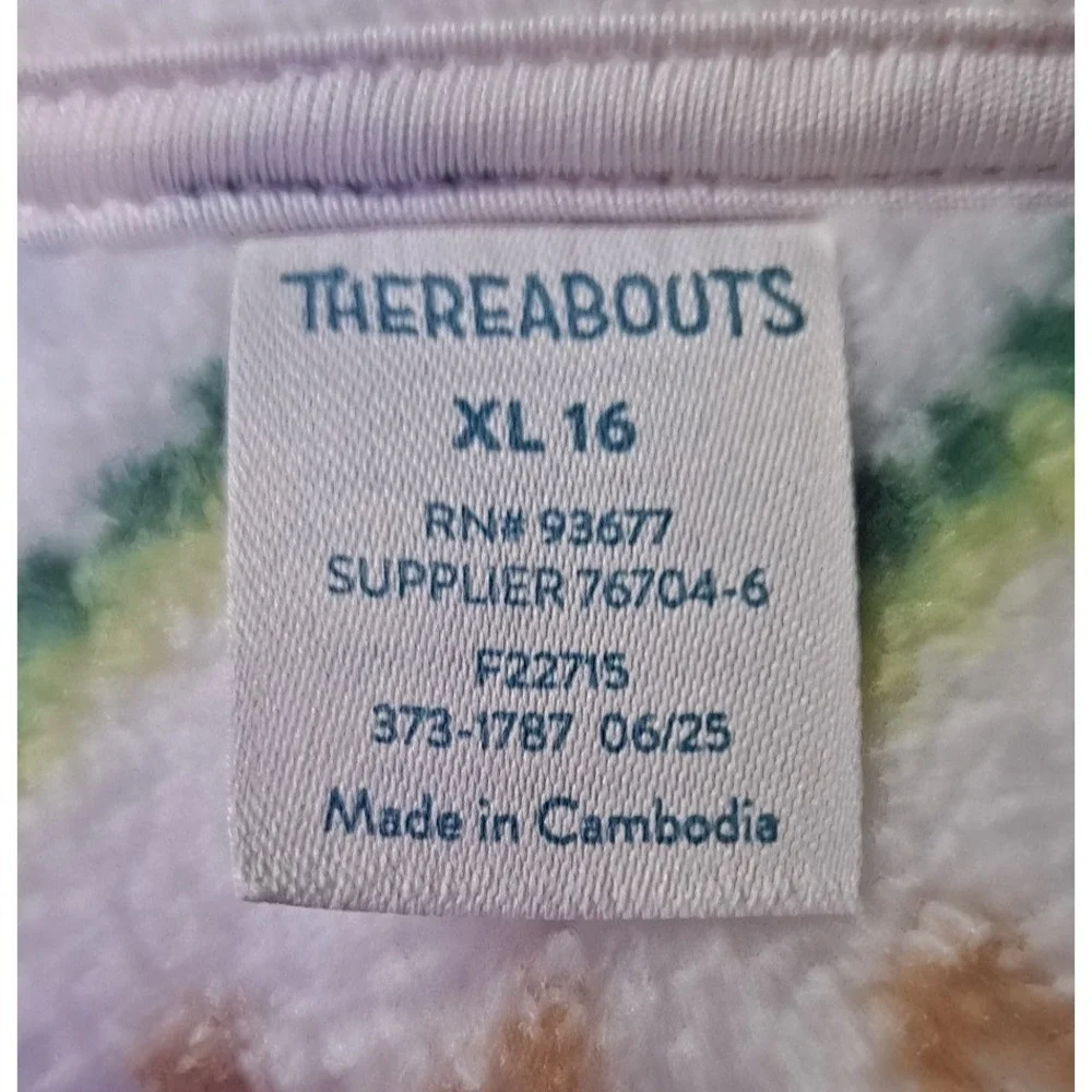 Thereabouts Girls Sherpa Jacket Soft Colorful Happy Girls XL 16